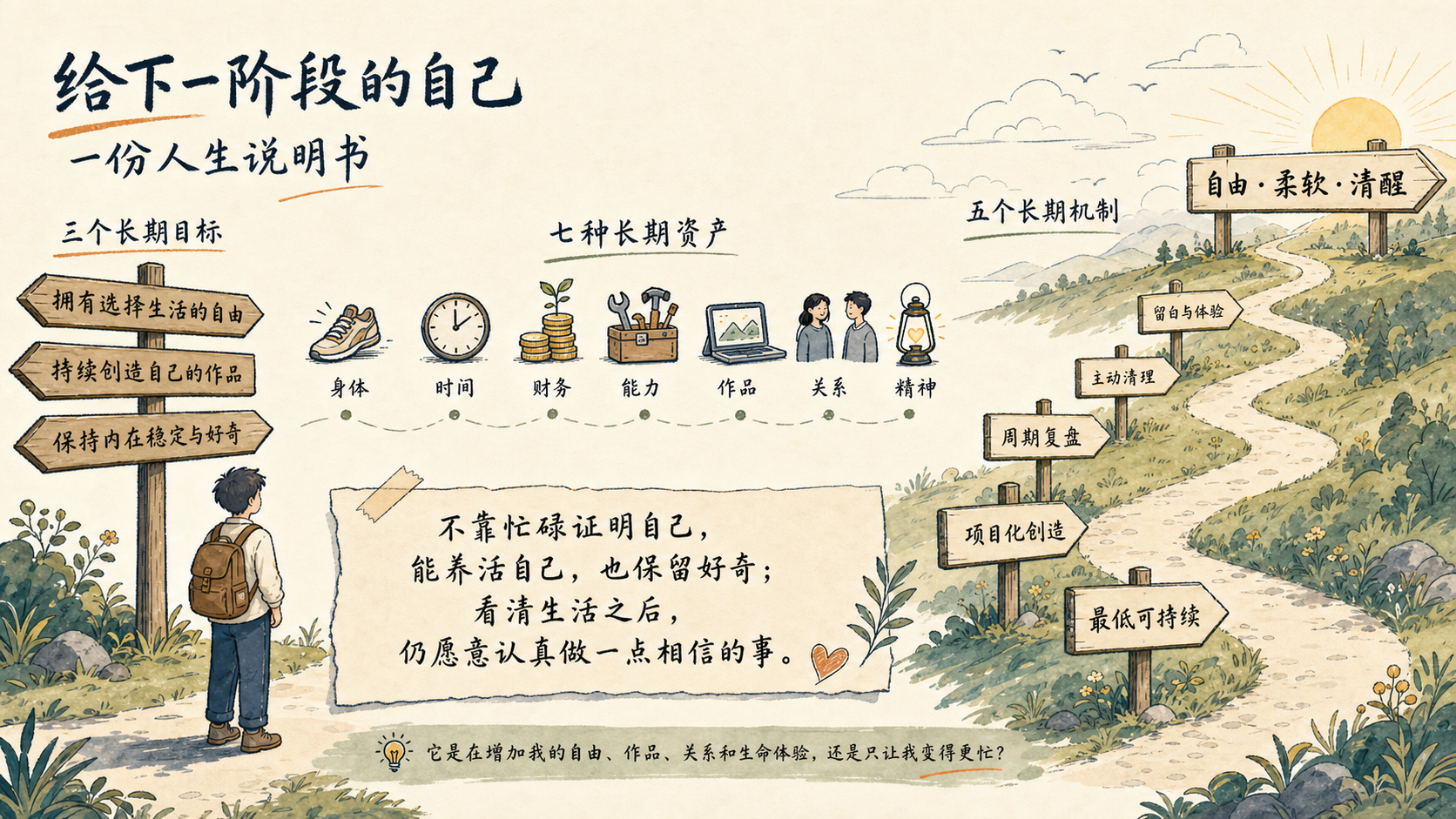 文韬的人生说明书：三个目标、七种资产与五个长期机制